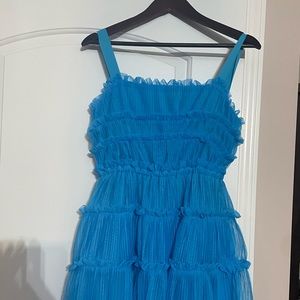 Blue dress with ruffles